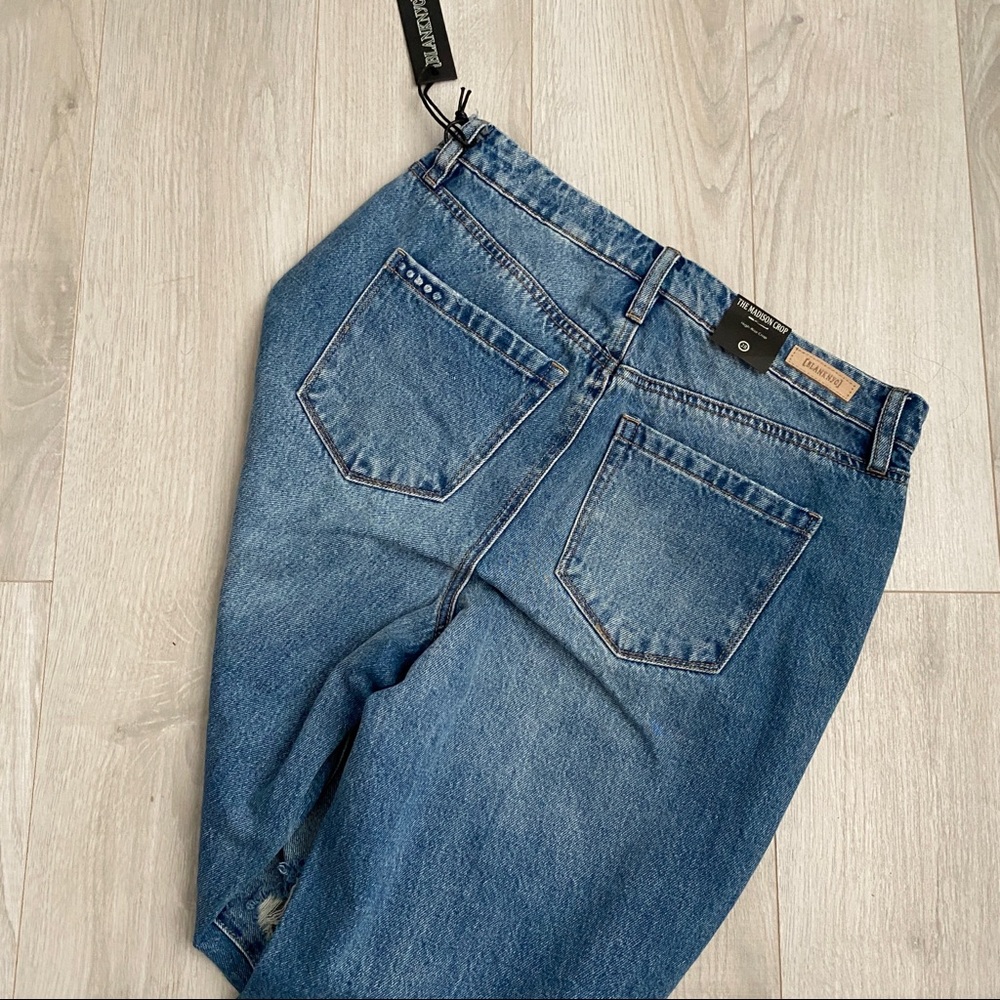 Distressed Button Fly Jeans - Picture 6 of 9